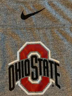 Nike Ohio State Buckeyes Women's Breathe Slim Fit Tank Grey Size XL