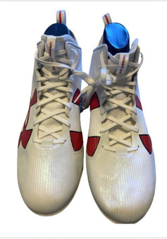 New W/O Box Under Armour Mid Top Football Shoes White Red
