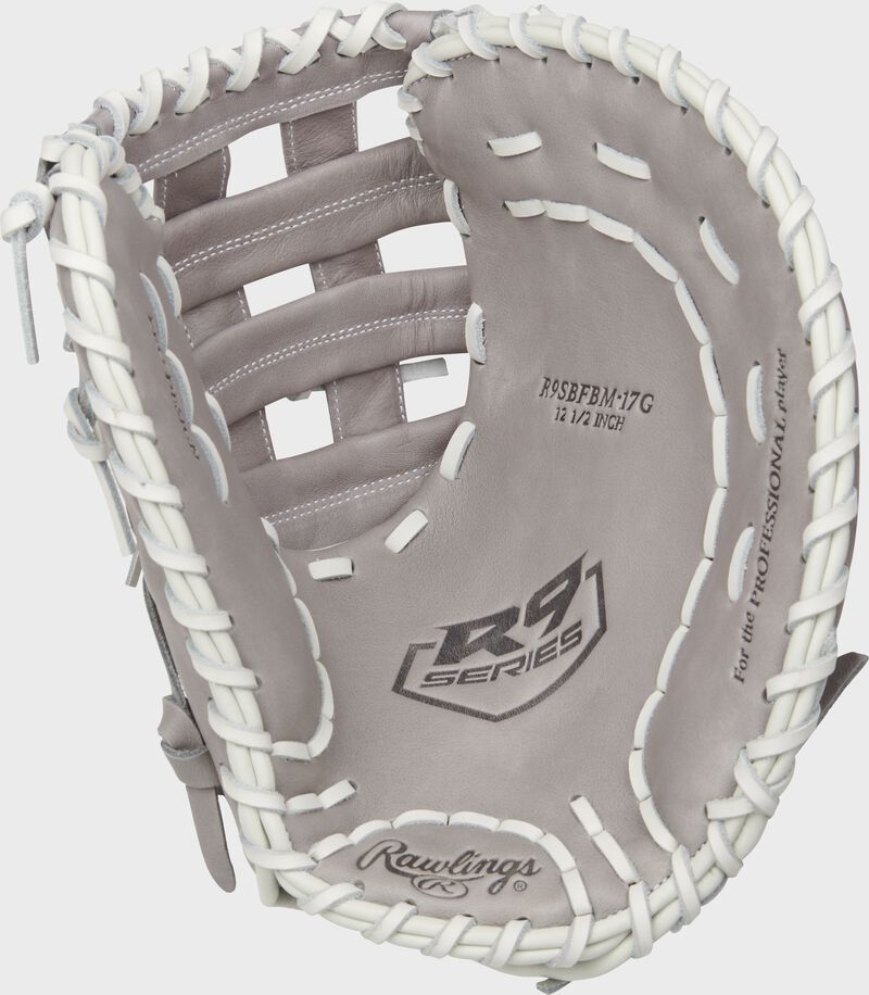 Rawlings R9 12.5" Fast Pitch First Base Glove Grey Right Hand Throw