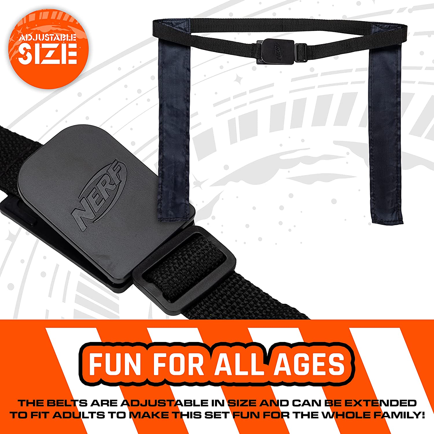 Nerf Youth Flag Football Set with Flags and Belts for 10 Ball Included