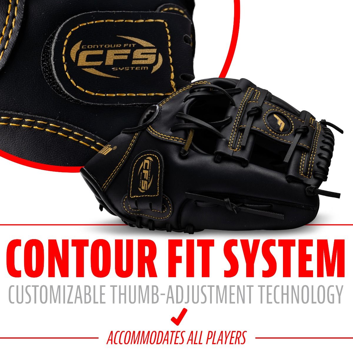 Franklin Field Master Gold Series 11" Baseball Fielding Glove Black