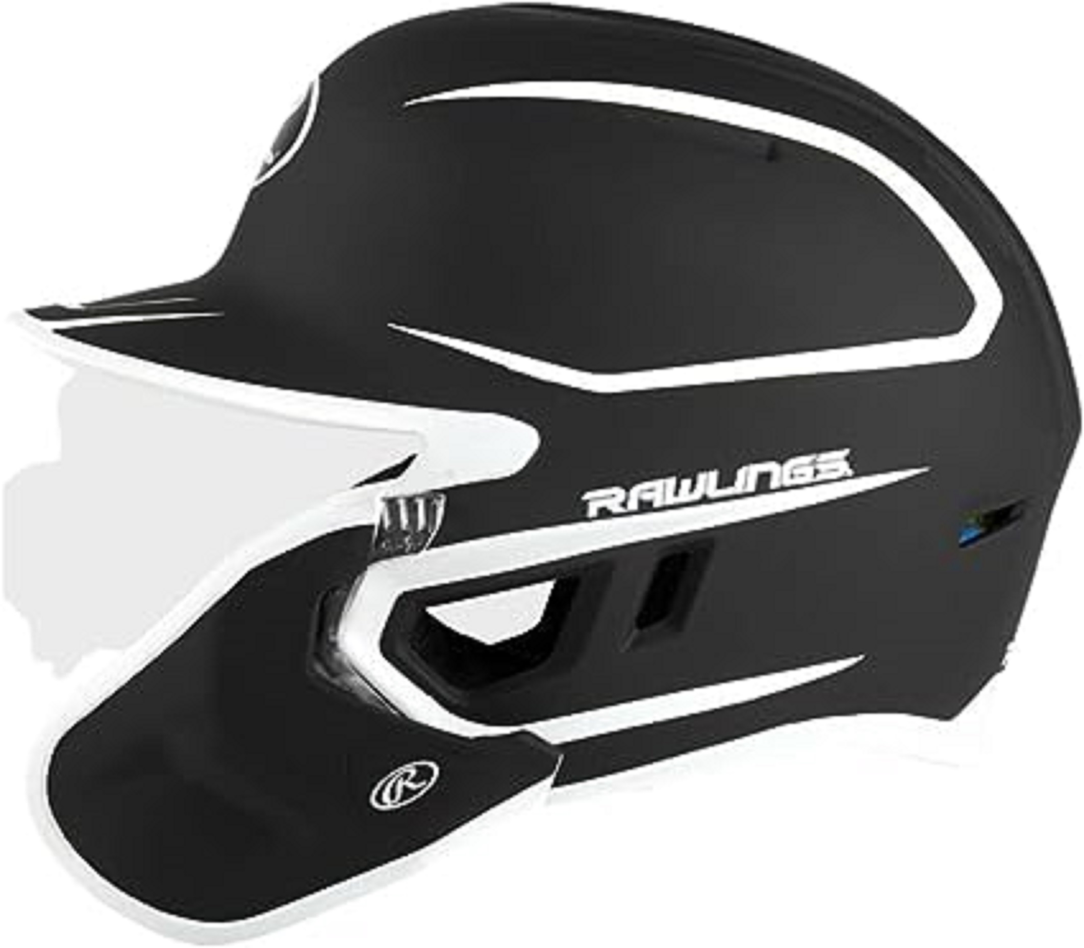 Mach Adjust Junior Batting Helmet W Jaw Guard Matte Black/White Right