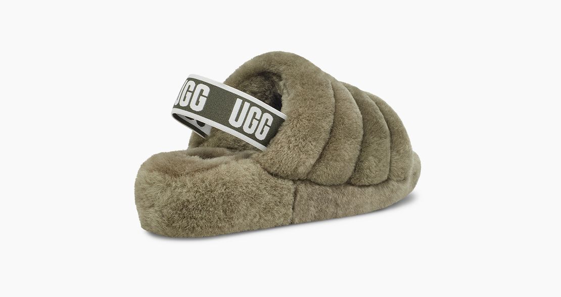 UGG Fluff Yeah Sandals Olive Green