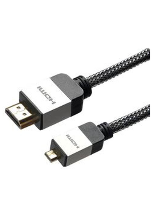 HDMI Type A Standard Plug To Type D Micro Plug Lead 5m
