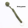 Outdoor Security Protection Black Monkey Fist Steel Ball for Girl Bearing Self Defense Lanyard Survival Key Chain Broken Windows