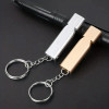 Flat Aluminum Alloy Dual Frequency Survival Whistle Double Tube Outdoor Survival Survival Whistle Equipment Equipped EDC Tool Flat Aluminum Alloy Dual Frequency Survival Whistle Double Tube Outdoor Survival Survival Whistle Equipment Equipped EDC Tool