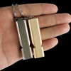 Flat Aluminum Alloy Dual Frequency Survival Whistle Double Tube Outdoor Survival Survival Whistle Equipment Equipped EDC Tool Flat Aluminum Alloy Dual Frequency Survival Whistle Double Tube Outdoor Survival Survival Whistle Equipment Equipped EDC Tool