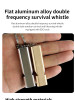 Flat Aluminum Alloy Dual Frequency Survival Whistle Double Tube Outdoor Survival Survival Whistle Equipment Equipped EDC Tool Flat Aluminum Alloy Dual Frequency Survival Whistle Double Tube Outdoor Survival Survival Whistle Equipment Equipped EDC Tool