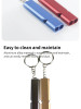 Flat Aluminum Alloy Dual Frequency Survival Whistle Double Tube Outdoor Survival Survival Whistle Equipment Equipped EDC Tool Flat Aluminum Alloy Dual Frequency Survival Whistle Double Tube Outdoor Survival Survival Whistle Equipment Equipped EDC Tool