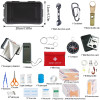 57-in-1 Survival & First Aid Kit: Complete Emergency Gear with Fire Starter for Camping, Fishing & SOS Situations