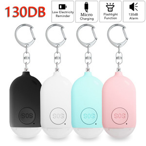 Personal SOS Defense Alarm 130dB With LED Light Rechargeable Self Defense Woman Safety Alarm Key Chain Emergency Anti-Attack Personal SOS Defense Alarm 130dB With LED Light Rechargeable Self Defense Woman Safety Alarm Key Chain Emergency Anti-Attack