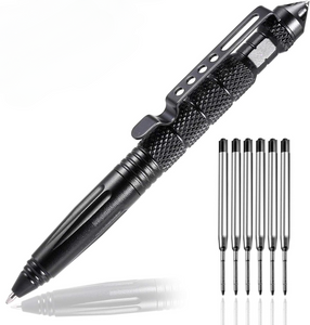 Military Tactical Pen, Professional Self Defense Pen, Emergency Glass Breaker Pen - Tungsten Steel, Writing Tool with 6 Refill Military Tactical Pen, Professional Self Defense Pen, Emergency Glass Breaker Pen - Tungsten Steel, Writing Tool with 6 Refill