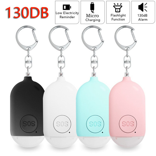 Personal SOS Defense Alarm 130dB With LED Light Rechargeable Self Defense Woman Safety Alarm Key Chain Emergency Anti-Attack Personal SOS Defense Alarm 130dB With LED Light Rechargeable Self Defense Woman Safety Alarm Key Chain Emergency Anti-Attack