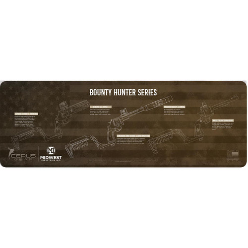 Full front view of Midwest's Gun Mat Bounty Hunter Series 36x12