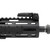 A Black MBUS 3 Sight - Front attached to a Rifle. Product made by Magpul Industries.
