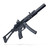 Left side of a AR-15 Shadow Crossover Grip attached to rifle C. Product made by Driven Arms Co.