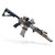 Left side of a AR-15 Shadow Crossover Grip attached to rifle A. Product made by Driven Arms Co.