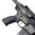 A AR-15 Shadow Crossover Grip attached to a rifle with a close up of grip. Product made by Driven Arms Co.