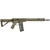 Left side of an Olive Drab colored 16Inch Lightweight Rifle, .223 Wylde, M-LOK™ with a 14" handguard. Product made by Midwest Industries.
