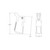 Outline of a Kung Fu Grip with dimensions. Product made by Die Free Co.