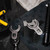 Two AR15 Barrel Nut Wrenches  side by side, both screwed into a torque wrench. Product made by Midwest Industries.