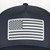 Front side of USA 250 Performance Hat - Navy, zoomed into the flag. Product sold by Midwest Industries.