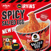 NISSIN x IRVINS Salted Egg Stir Noodle Hot Boom 日清 x IRVINS 辣鹹蛋味撈麵 3pcs 