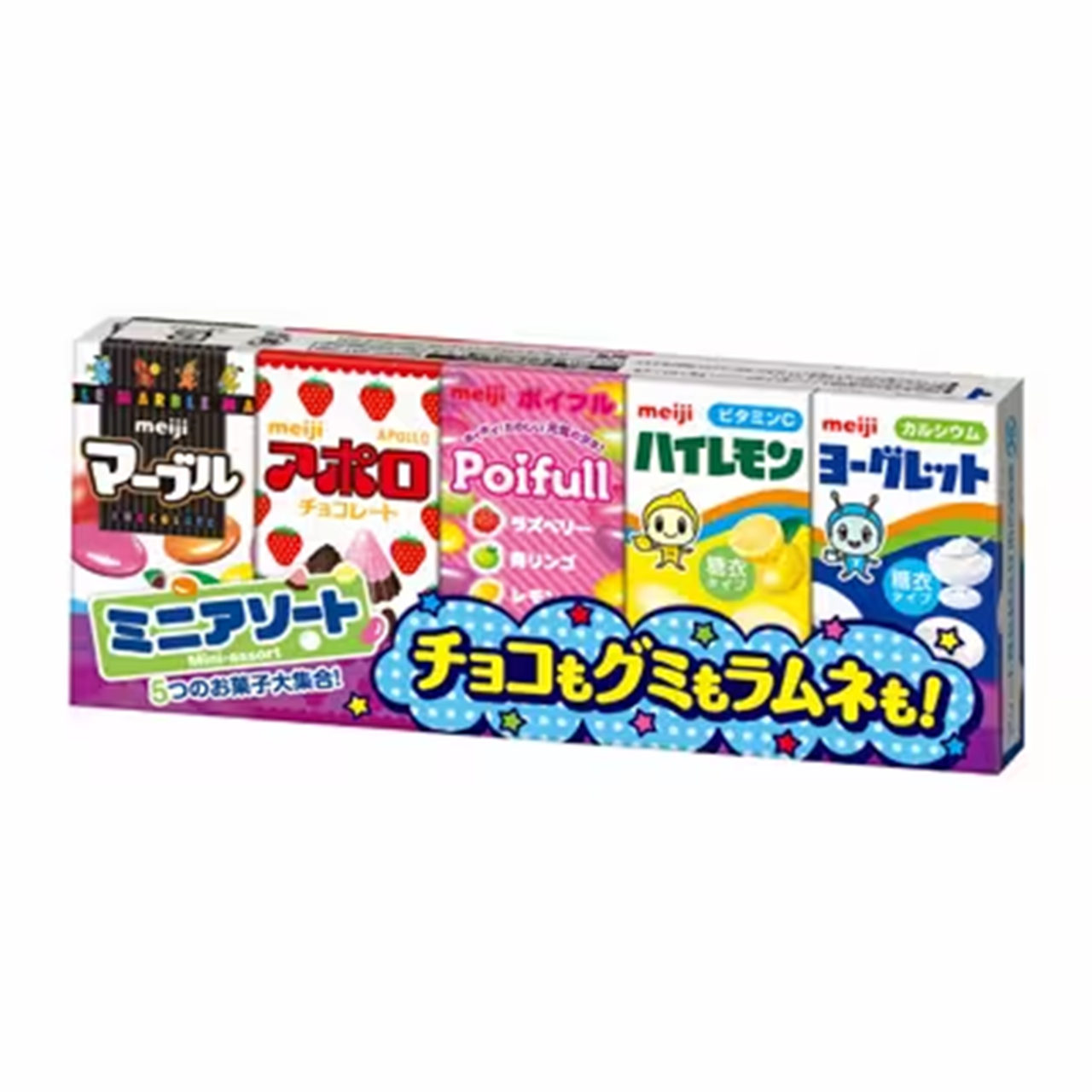 Meiji Mini Assorted Candy | 明治 迷你五味組合糖 63G