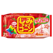 GINBIS Chocolate Corn Snack Strawberry Flavor | 金必氏 星星朱古力餅乾 草莓味 (4入) 88g