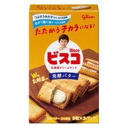 GLICO Bisco Butter | 固力果 乳酸菌營養餅 牛油 5s x 3