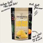 GOLDEN DUCK - Potato Ridges Salted Egg Yolk Flavor  | 新加坡金鴨 鹹蛋黃波浪薯片 54g/105g
