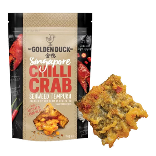 GOLDEN DUCK - Crab Tempura Crisps Chilli Flavor | 新加坡金鴨 辣蟹肉天婦羅 51g/102g