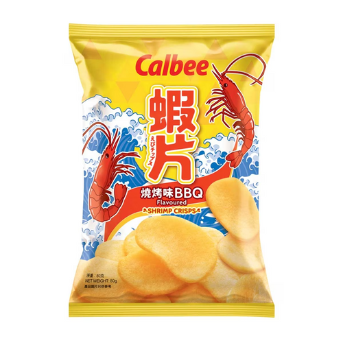 CALBEE - Shrimp Crisps BBQ Flavor | 卡樂B 燒烤味蝦片 80g