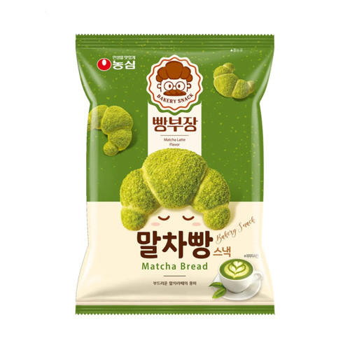 Nongshim Bakery Snacks Green Tea Croissant | 農心 抹茶牛角包脆脆 55g