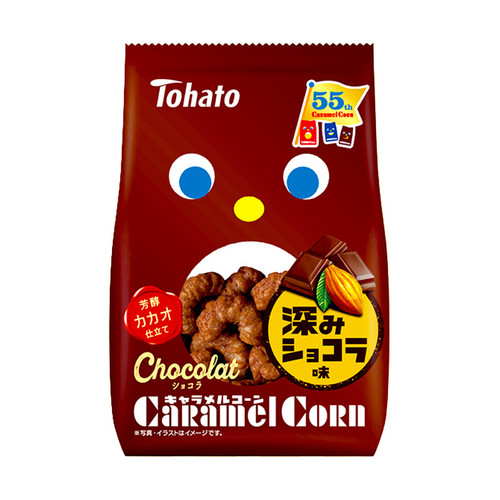 TOHATO Caramel Corn Chocolate | 桃哈多 焦糖粟米條 濃厚朱古力風味 65g