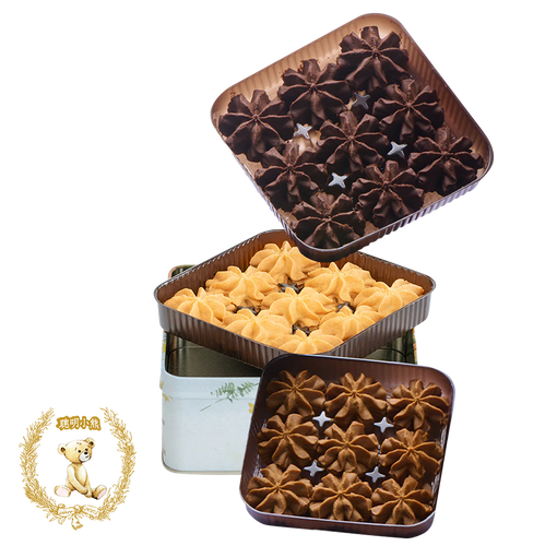 JENNY Cookies 3 Mix Butter Cookies | 珍妮曲奇 三味奶油花曲奇（咖啡花&朱古力&牛油花）330g [Best Before Sep 9, 2026 ]