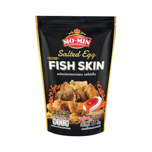 Mo-Min Crispy Fish Skin Salted Egg Flv | Mo-Min 香脆魚皮 - 鹹蛋味 25g