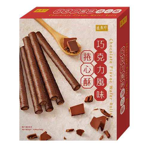 Triko Chocolate Flavor Wafer Rolls | 盛香珍 巧克力風味捲心酥 140g [Best Before Nov 6, 2026 ]