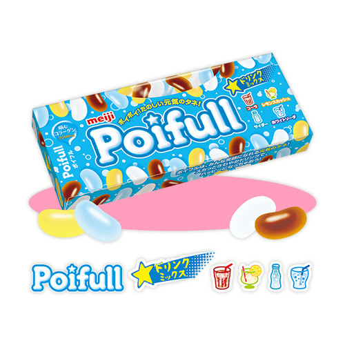 MEIJI Poifull Jelly Bean Soda Flavor | 明治 腰豆汽水味軟糖 53g