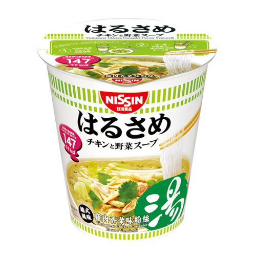 NISSIN Instant Glass Noodles Harusame Viet Style Chicken Flavor | 日清越式雞肉香菜粉絲湯 48g