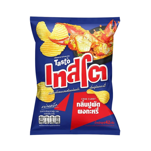 TASTO Potato Chips Crab Curry Flv | TASTO 薯片 咖喱蟹味 42g