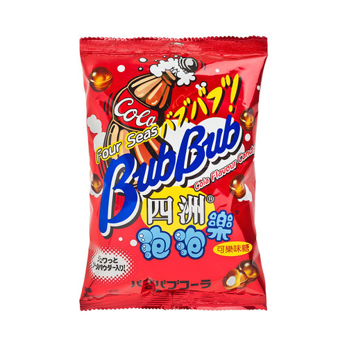 Four Sea Bub Bub Candy Cola | 四洲 懷舊 氣水糖 【泡泡樂】可樂味 80g