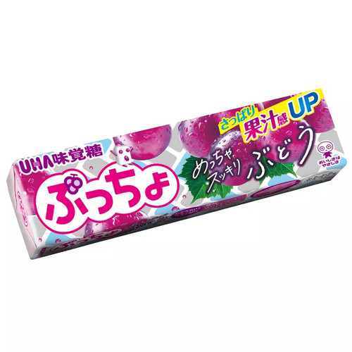 UHA Puccho Stick Candy Grape 味覺糖 果肉條裝糖 紅提味 50g 10Pcs 