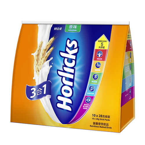 Horlicks 3in1 Nutritious Malted Drink 好立克 三合一即溶營養麥芽飲品 28G