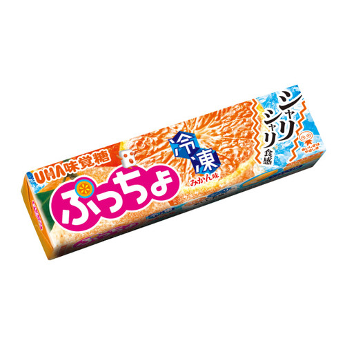 UHA Puccho Stick Candy Orange Flavor| 味覺糖 冰脆橘子味果肉條裝軟糖 50g 10Pcs [日本限定]
