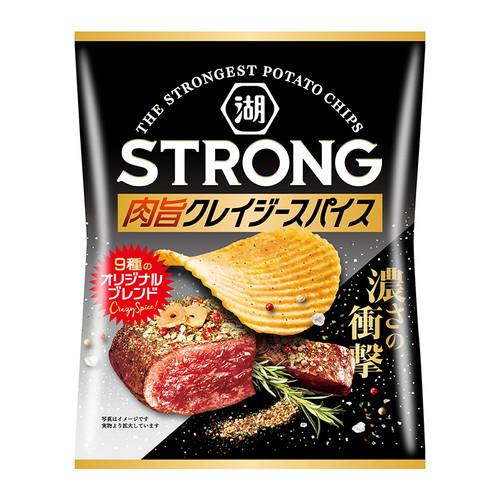 Koikeya STRONG Potato Chips Meat Flavor | 湖池屋 特濃香料肉味味薯片 53g