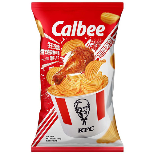 CALBEE - Potato Chips x KFC Flava Crava Chicken Flavor |卡樂B x KFC狂惹香燒雞味薯片 32g / 150g