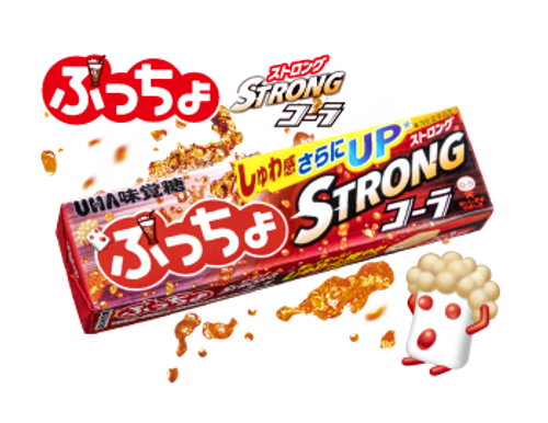 UHA Puccho Stick Candy Strong Cola Flavor 味覺糖 可樂味 條裝軟糖 50g 10Pcs [日本限定]