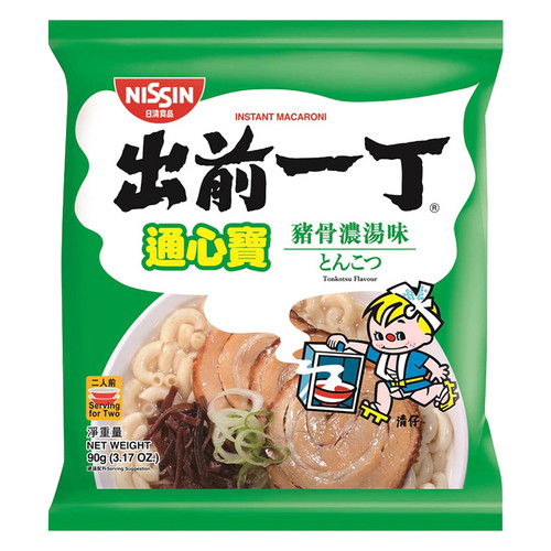 NISSIN Instant Macaroni Tonkotsu Flavor | 出前一丁 通心寶豬骨濃湯味 90G