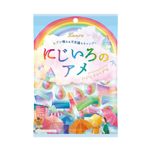 KANRO Raindrops Candy Nijiiro no Ame - Rainbow Soda Flavor | 甘樂 水滴型彩虹糖 65g
